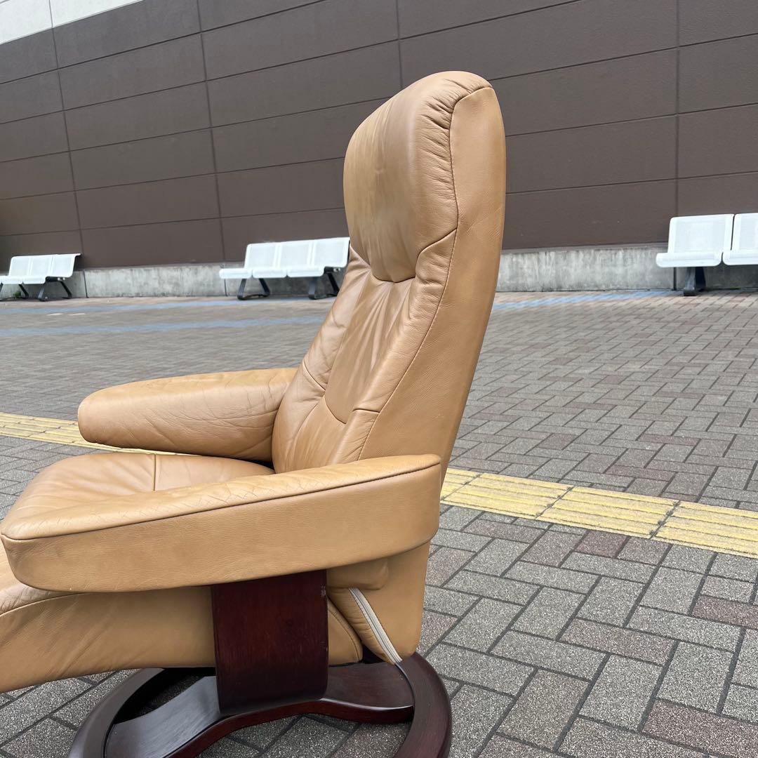 イエリアーダ フィヨルド 本革 リクライニングチェア オットマン レザー