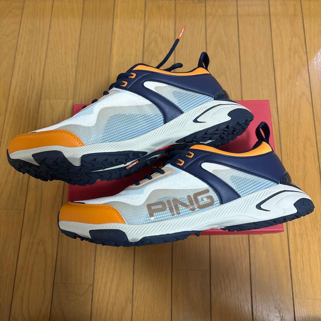 PING スパイクレスジーコントロールワンゴルフシューズ オレンジ