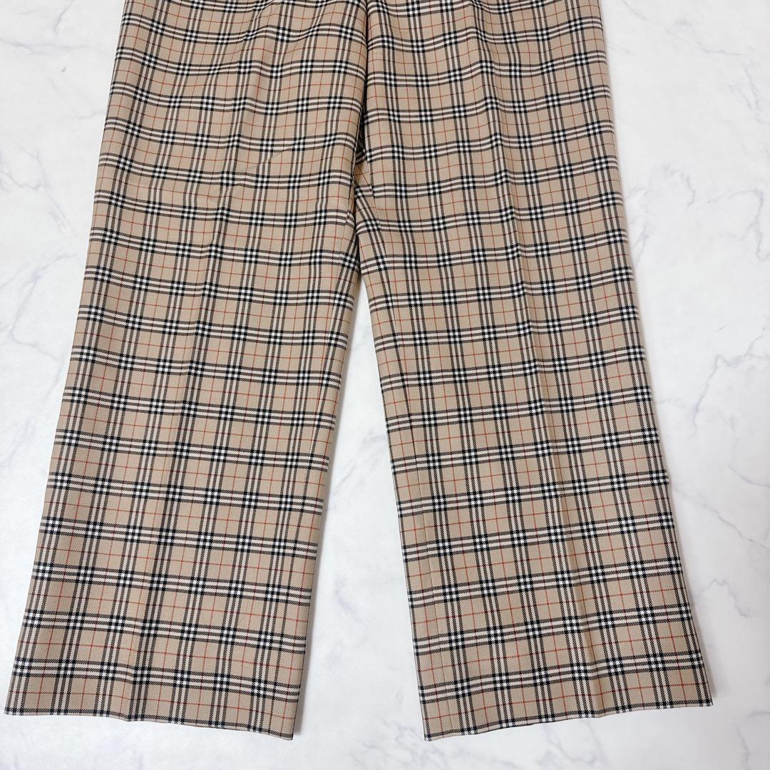 ✨美品✨バーバリーゴルフ ノバチェック パンツ 9号 レディース ベージュ