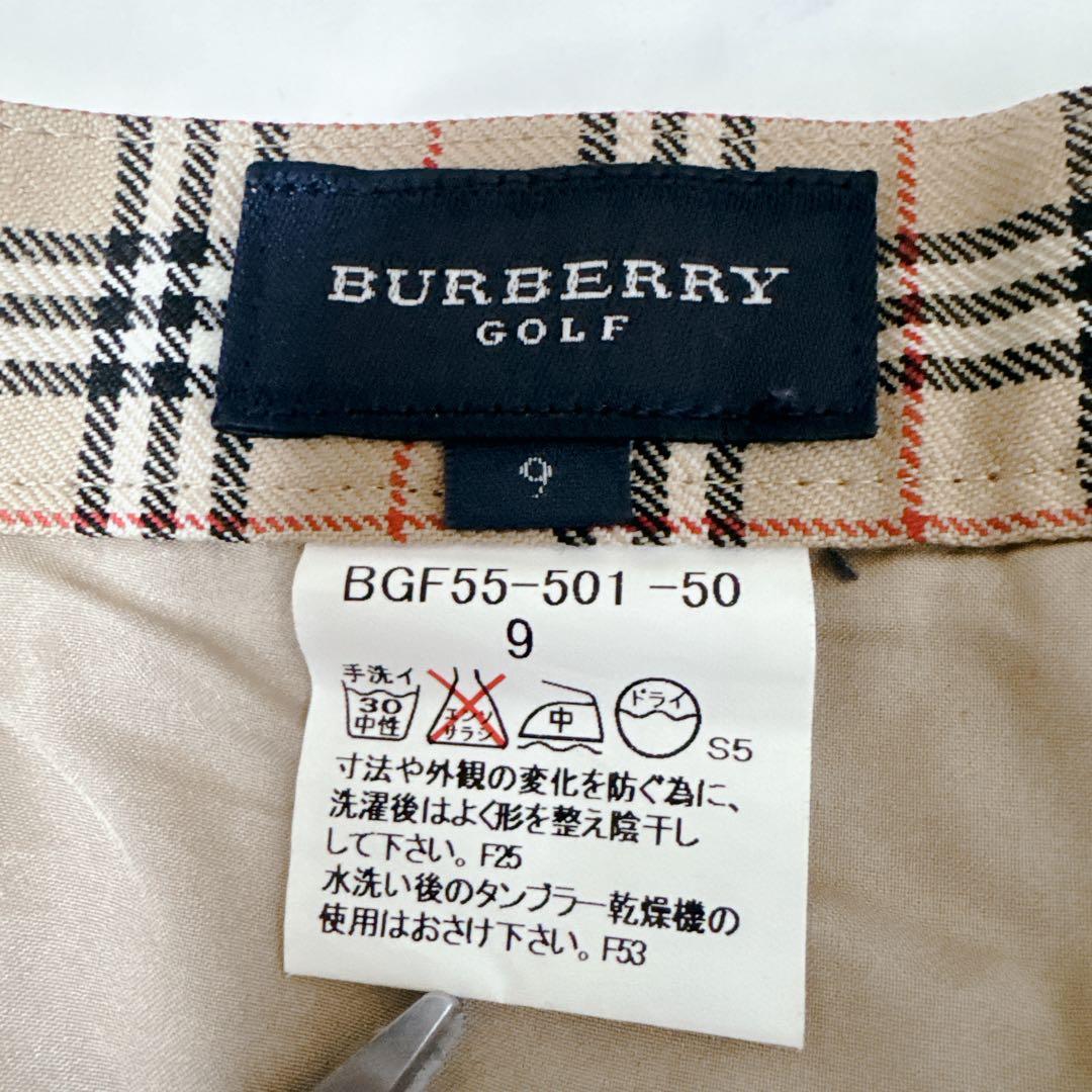 ✨美品✨バーバリーゴルフ ノバチェック パンツ 9号 レディース ベージュ