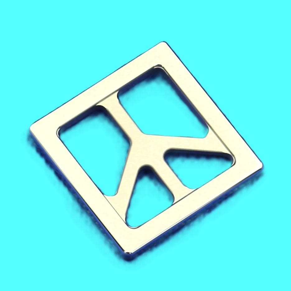 【未使用品】ラージスクエアピースサイン★ボールマーカー