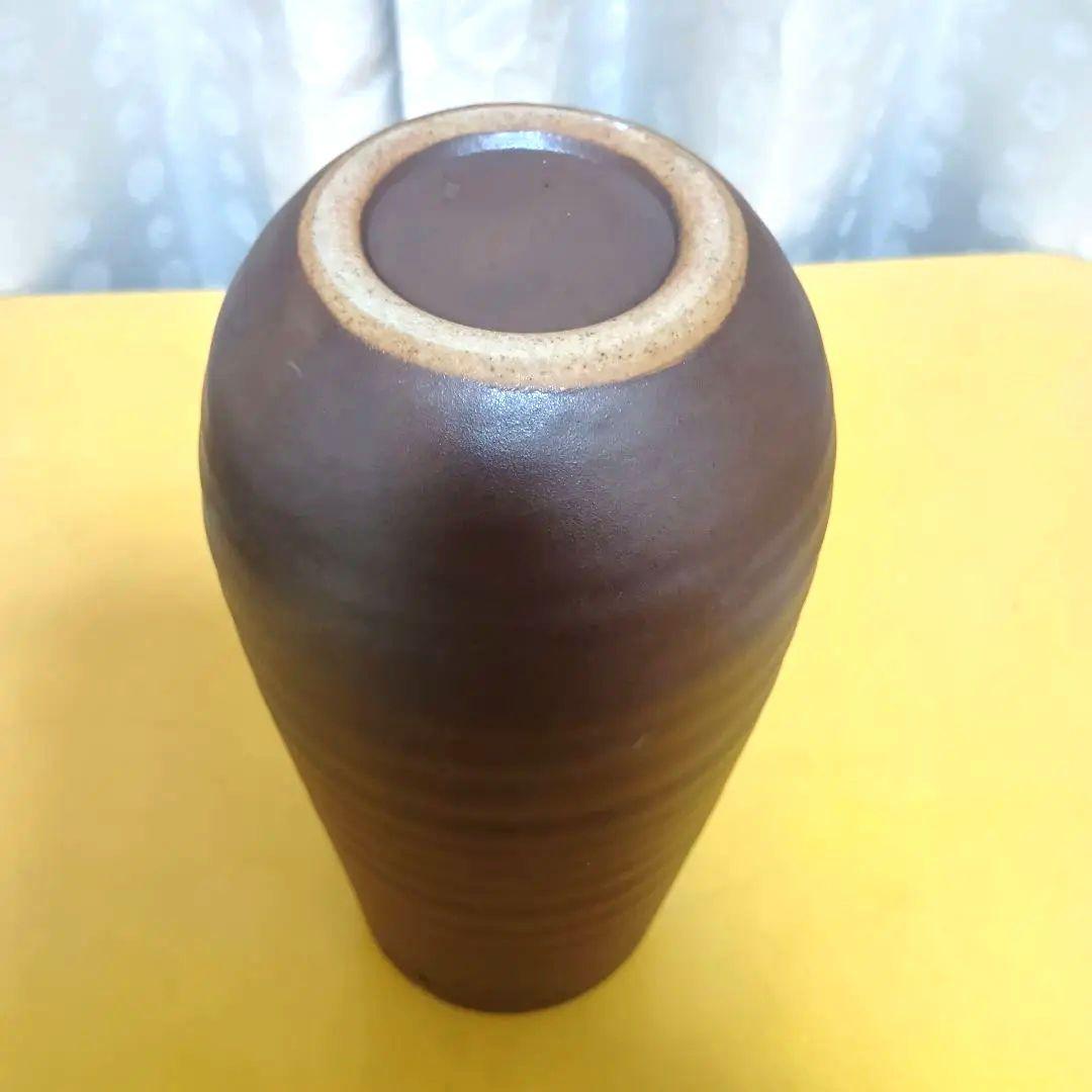 骨董品 花入 花器 花瓶 作家不明 赤釉 釉景色 共箱付き 茶道具 極美品‼️