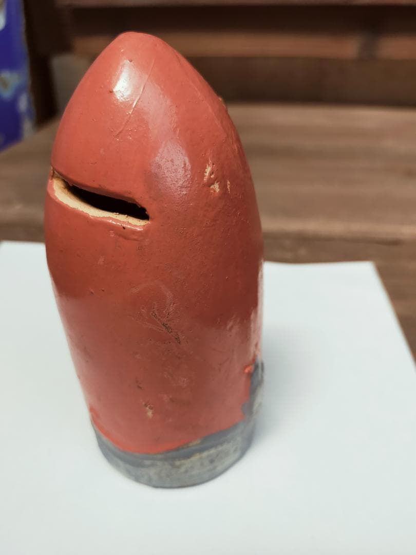 戦時中の陶器製貯金箱「★此一銭」戦時資料　銃後　戦時中の暮らし