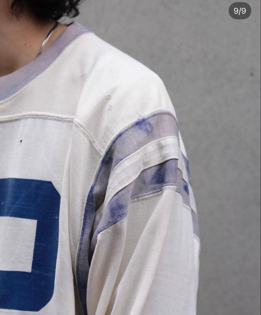 60s Hanesport ヴィンテージ フットボールTシャツ 22 希少袖丈