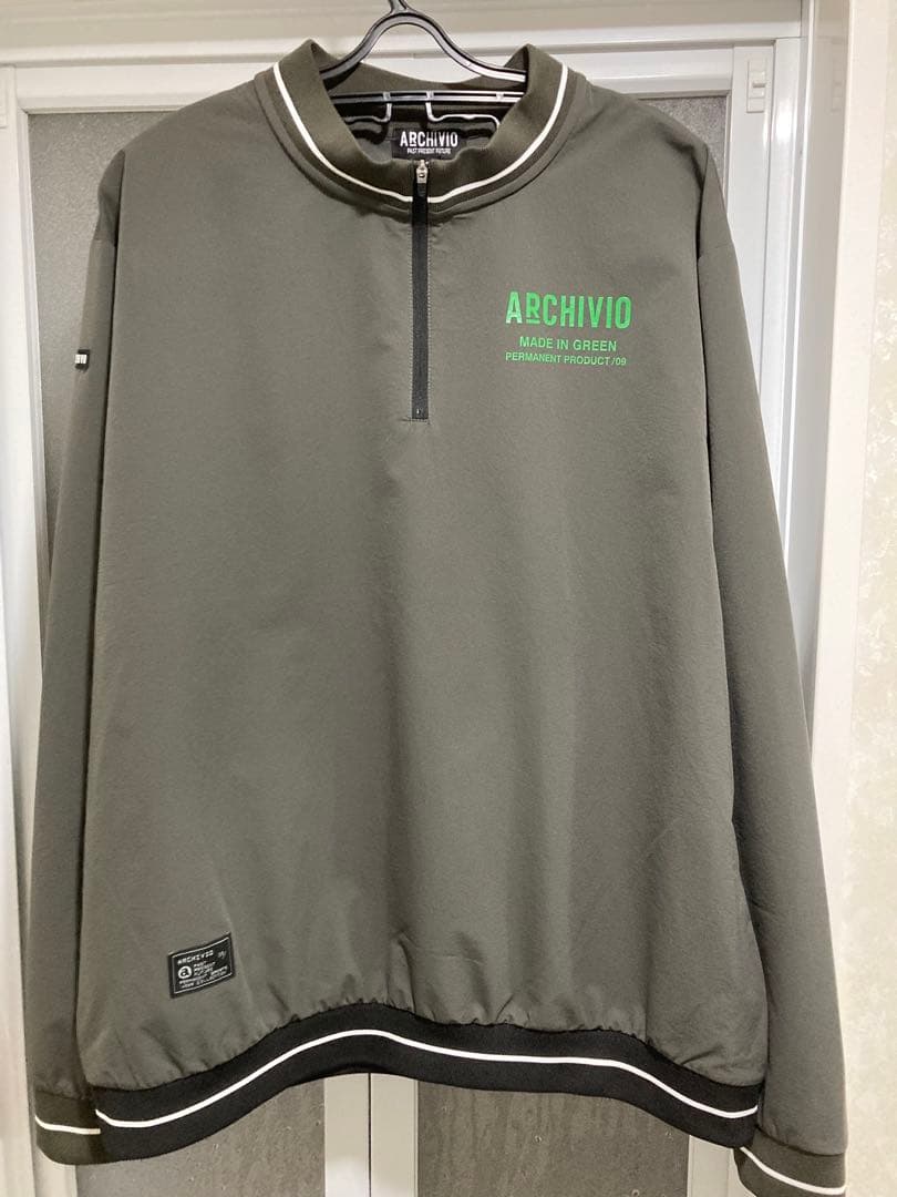 ARCHIVIO アルチビオ　ハーフジップリブ切替プルオーバー