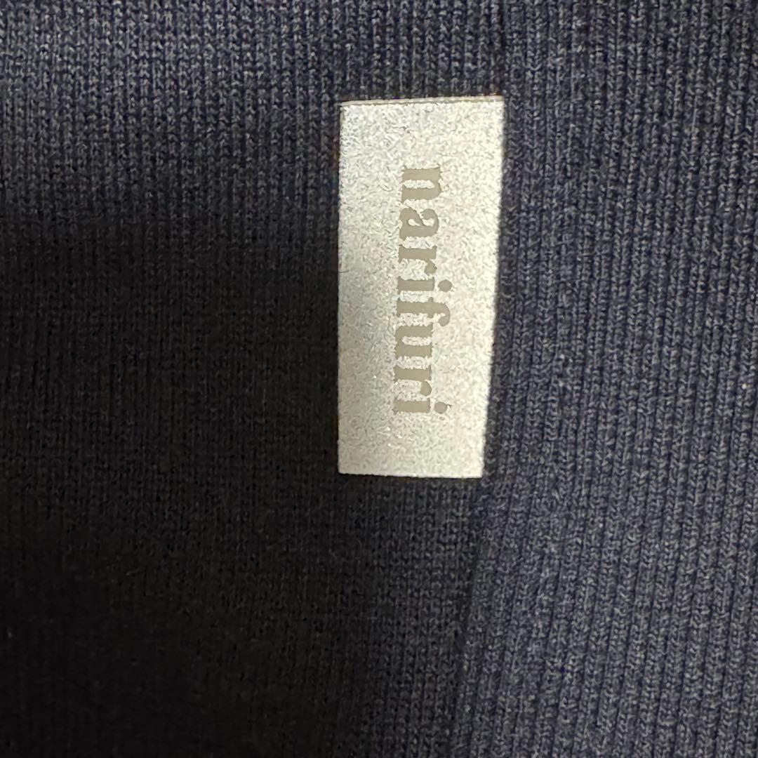 【美品】narifuri/ナリフリ クルーネックスウェット XL ネイビー