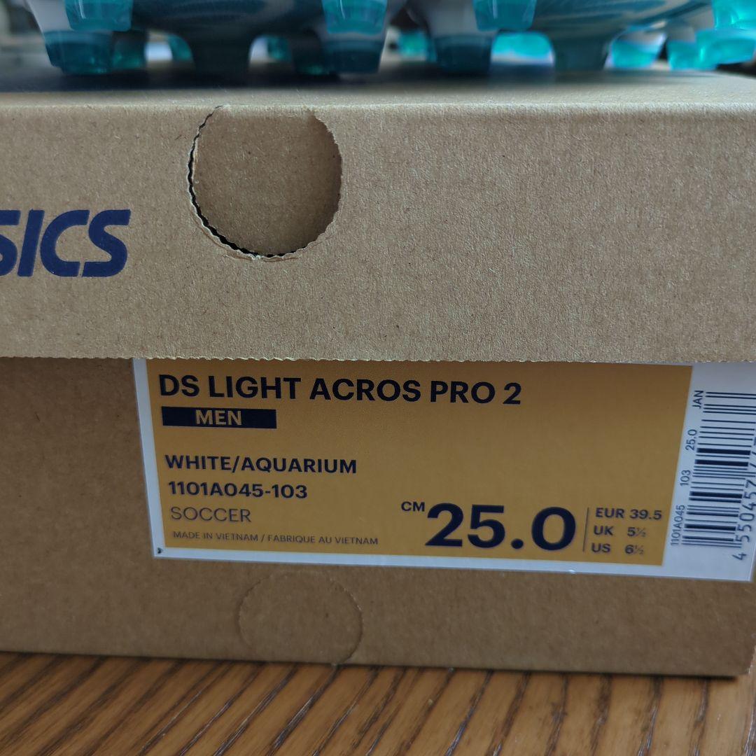 asics PRO サッカーシューズ スパイク ホワイト/ターコイズ　25cm