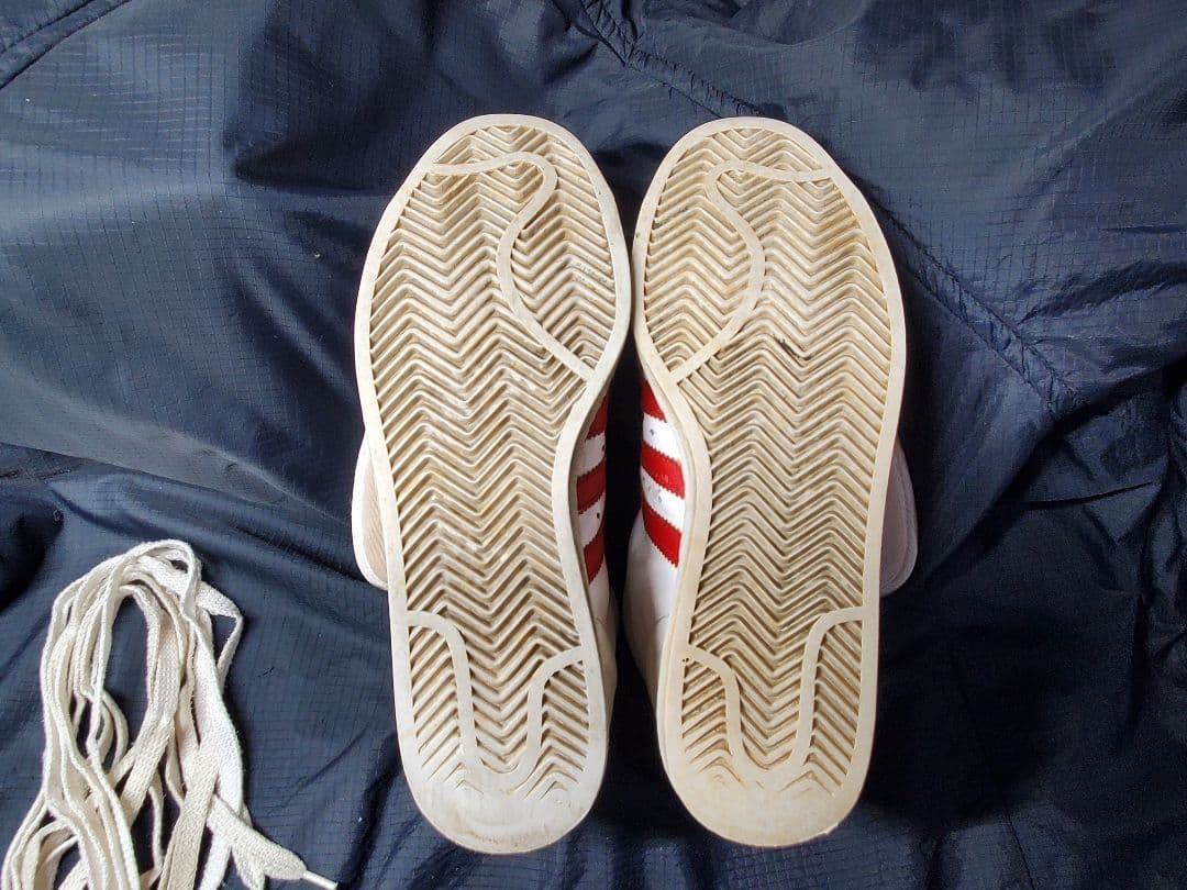 adidas スーパースター ホワイト/レッド 27.5cm