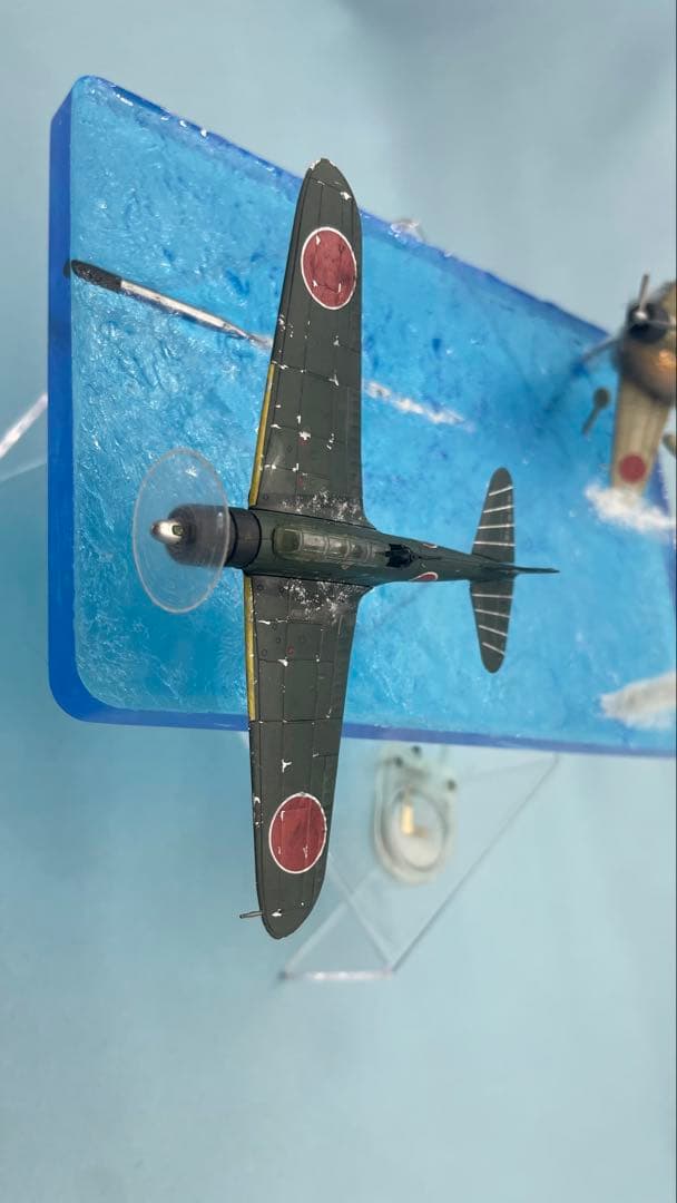 雷撃する九七艦攻　ジオラマ　レジン