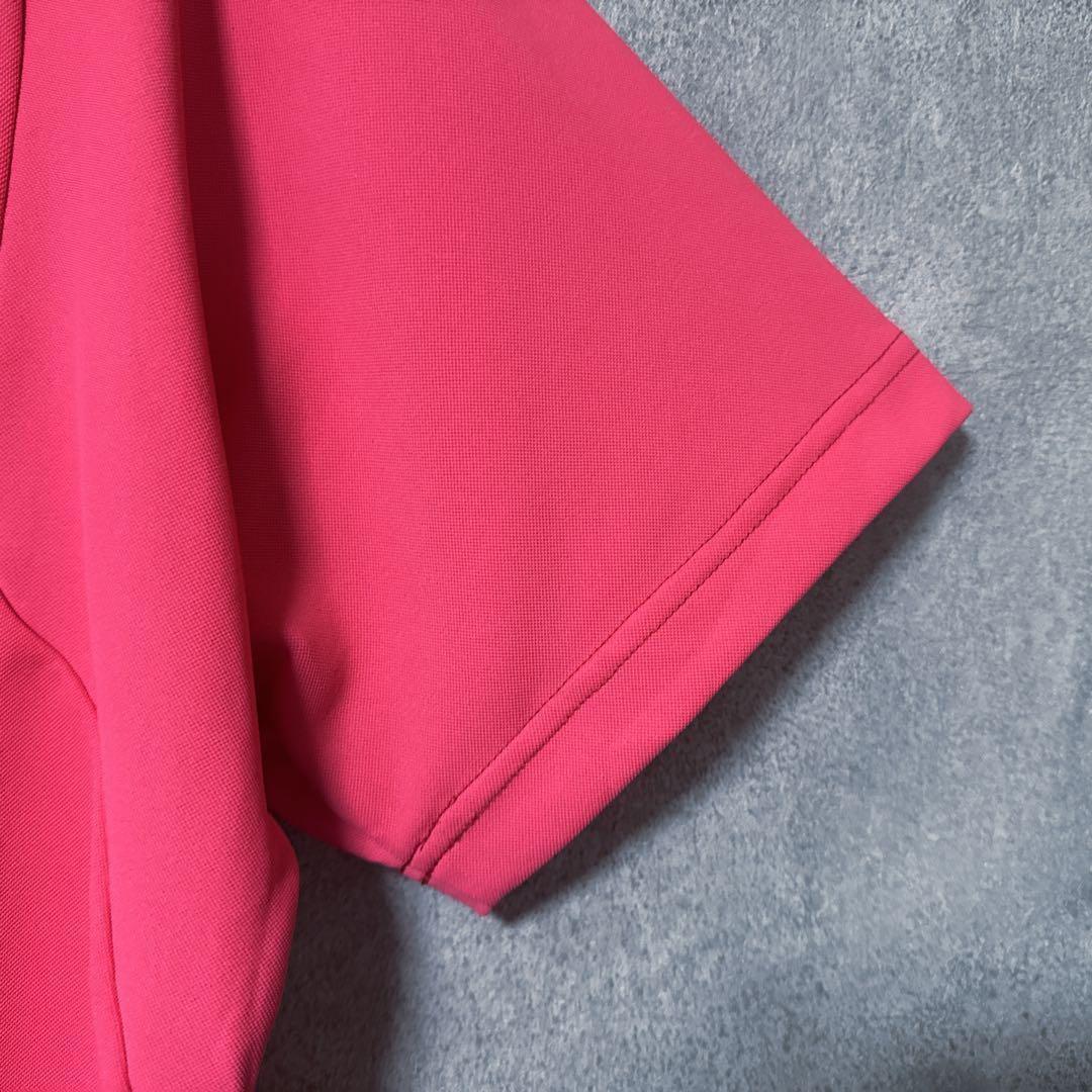 Munsingwear マンシングウェア モックネック シャツ ピンクレッド