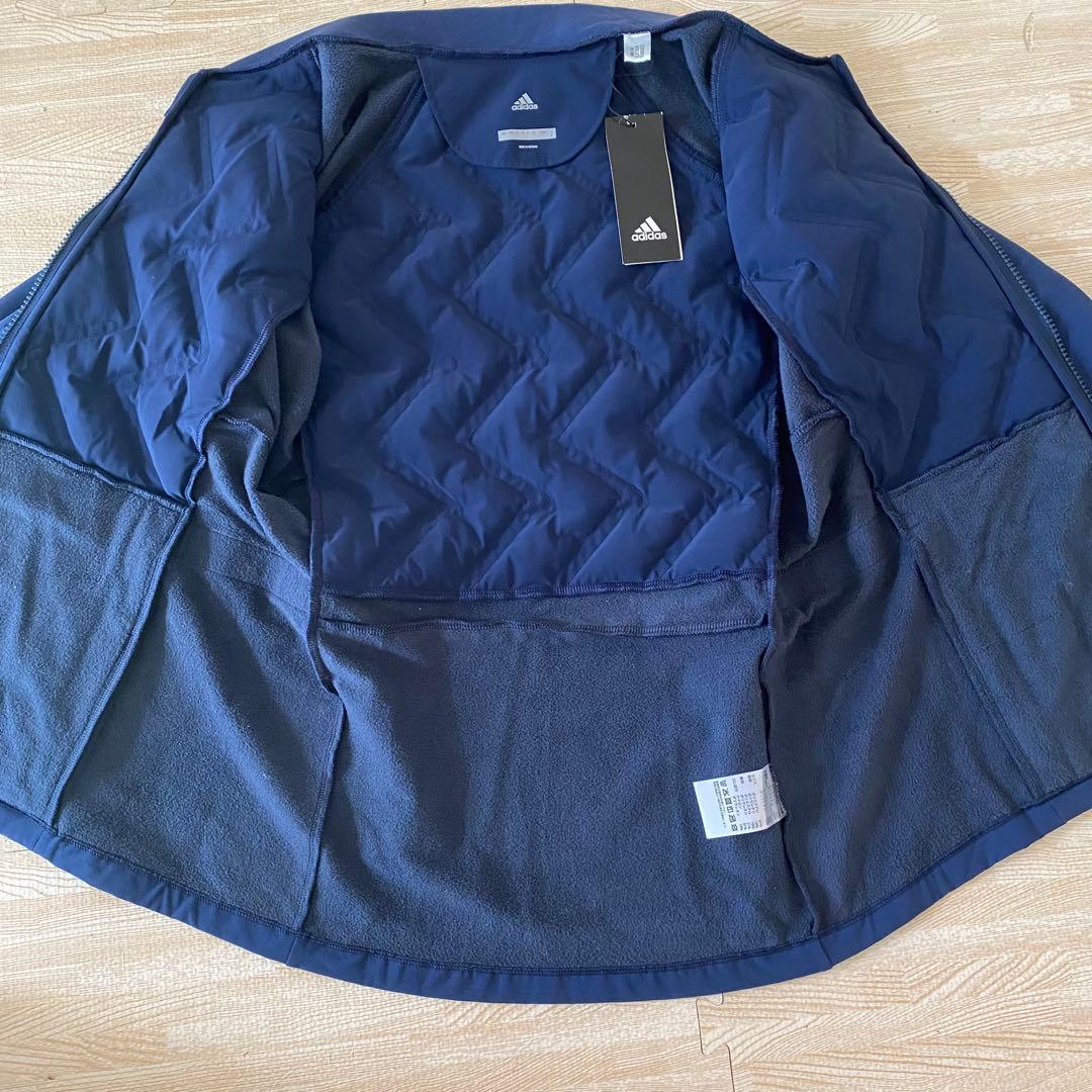 【新品】アディダス ネイビー 一部中綿 レディース L ゴルフウェアadidas