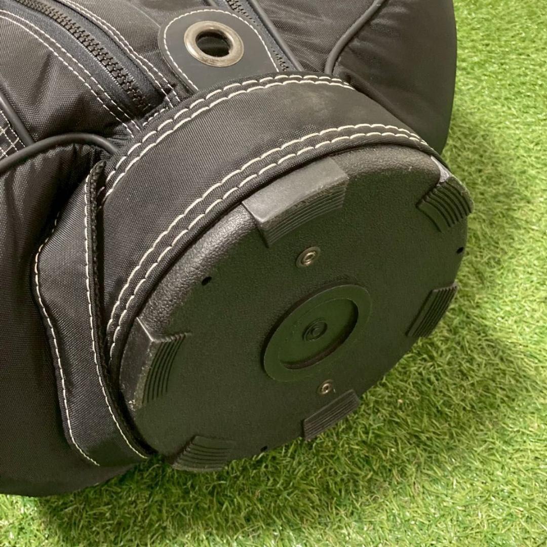 【美品】ポロゴルフ POLO キャディバッグ 黒 フードあり メンズ レディース