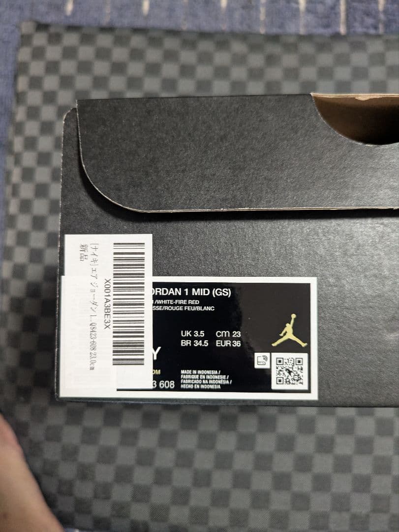 美品 Air Jordan 1 Mid GS Pink White 箱・替え紐付