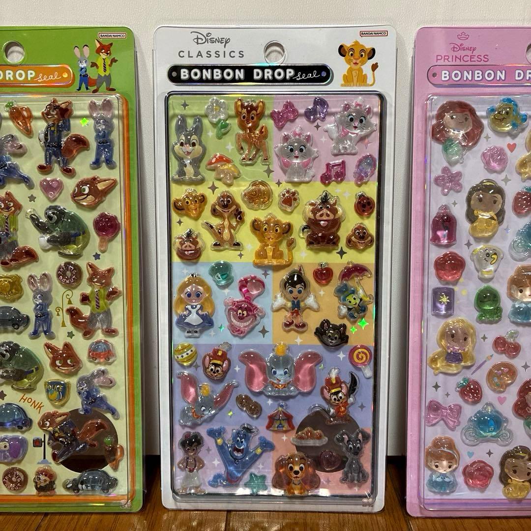 『正規品』ボンボンドロップシール　ディズニー　クラシック　ズートピア　プリンセス