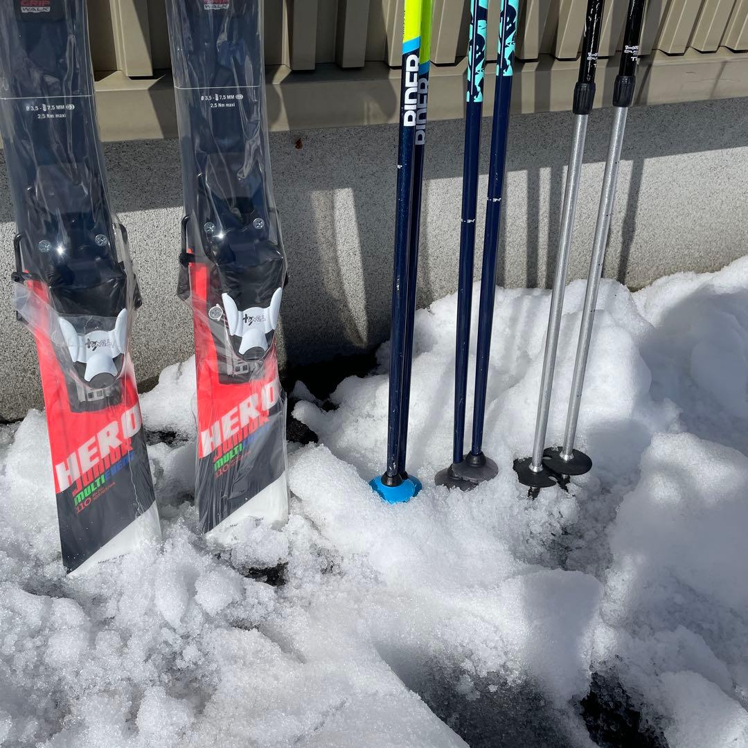 新品未使用　ROSSIGNOL HERO スキーセット 110 ロシニョール