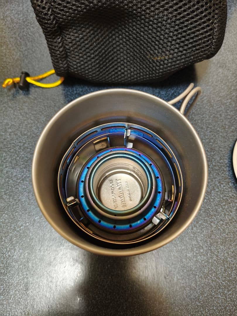 エバニュー アルコールストーブDXセット＋600mlチタンマグsilverant