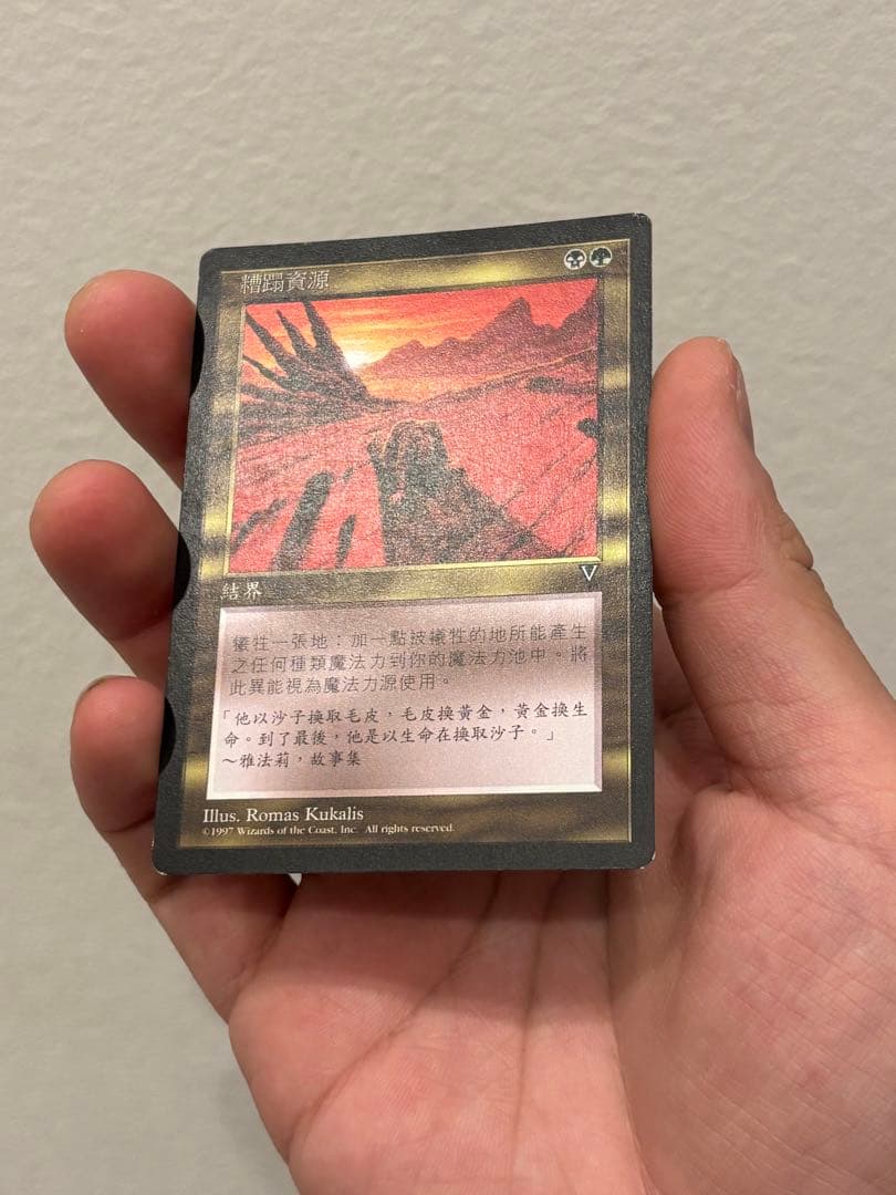 mtg 資源の浪費 中国語　繁体字　再録禁止