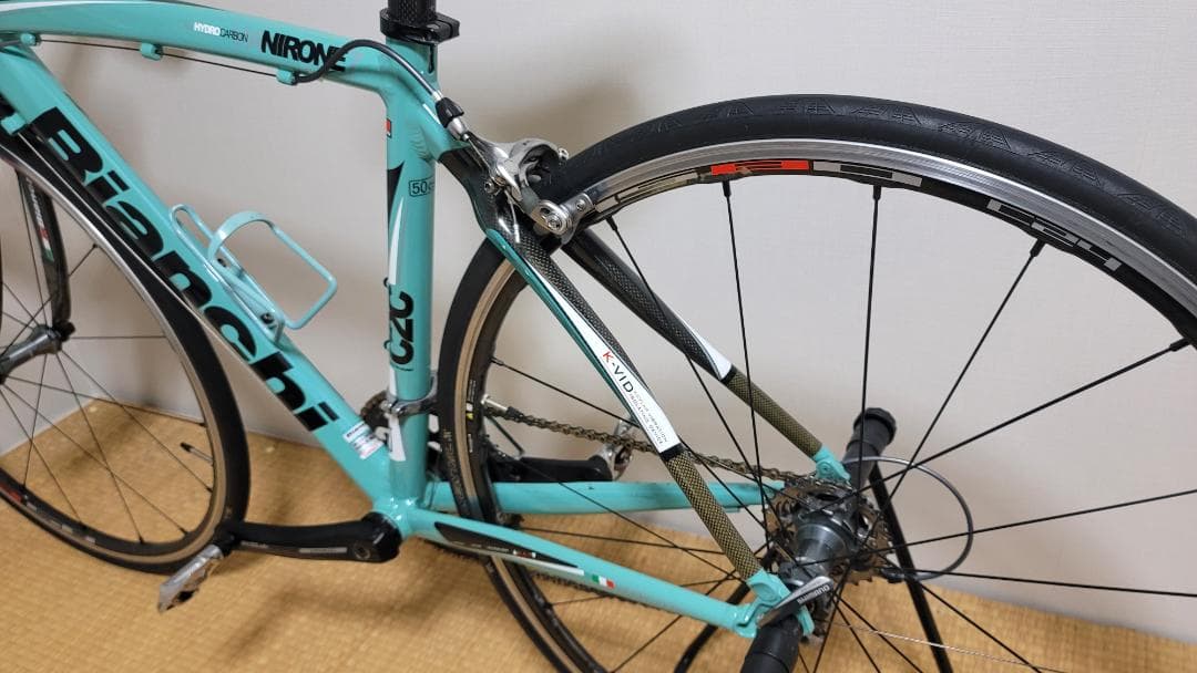 ビアンキVIA NIRONE7 Alu hydro105改 ホイールカーボン