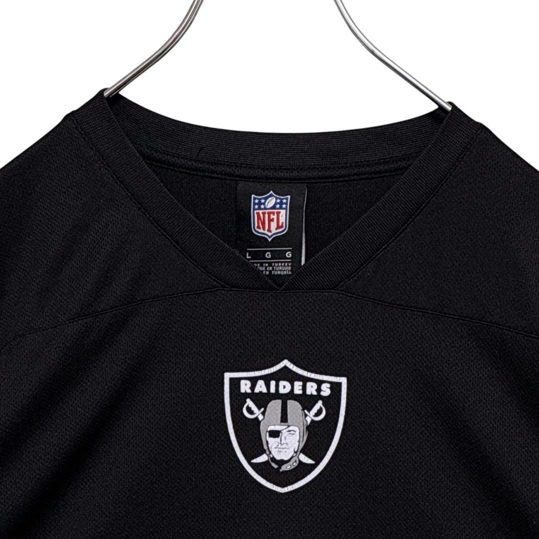 NFL レイダース ゲームシャツ ユニフォーム アメフト 黒 両面プリント L
