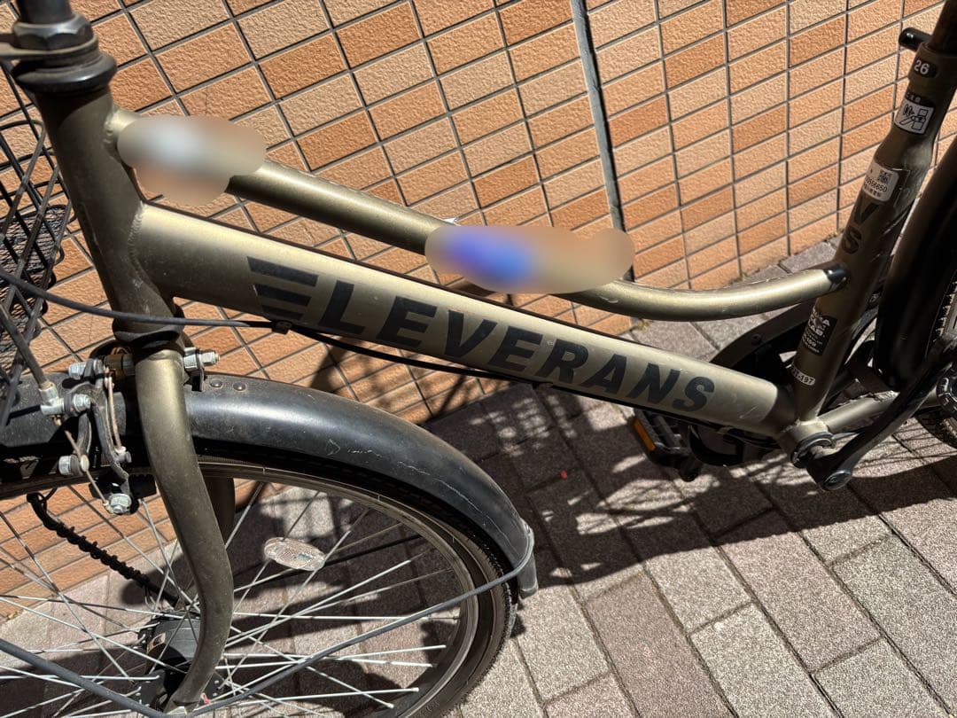 シティサイクル 26インチ　乗車1年未満オートライト