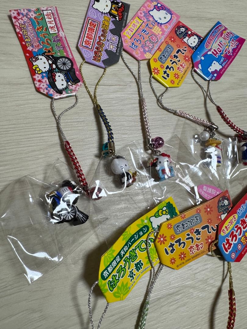 【レア】 ご当地キティ 根付 ストラップ　 9個セット 京都限定