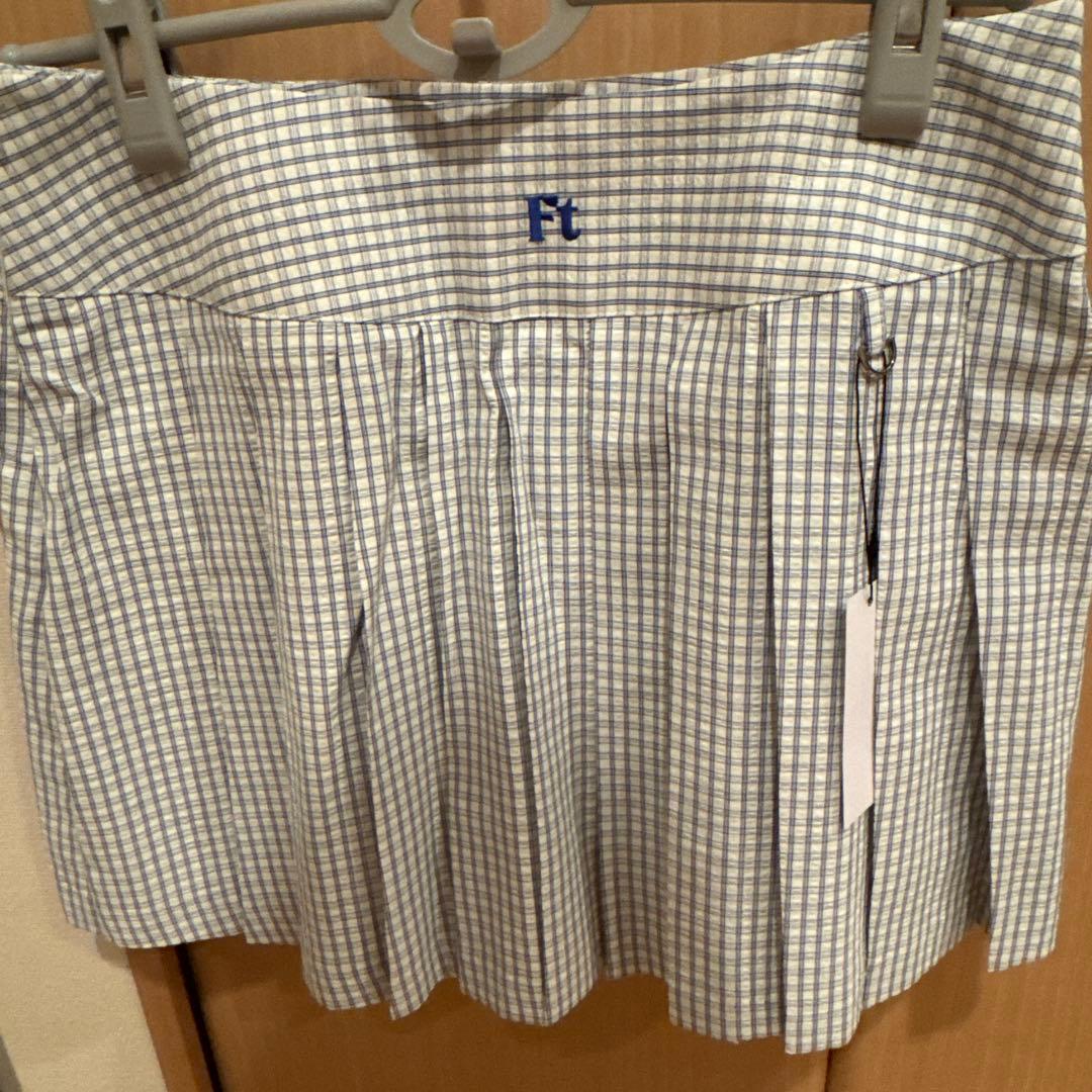 R.E.M GOLF チェック柄 半袖シャツとスカートのセットアップ
