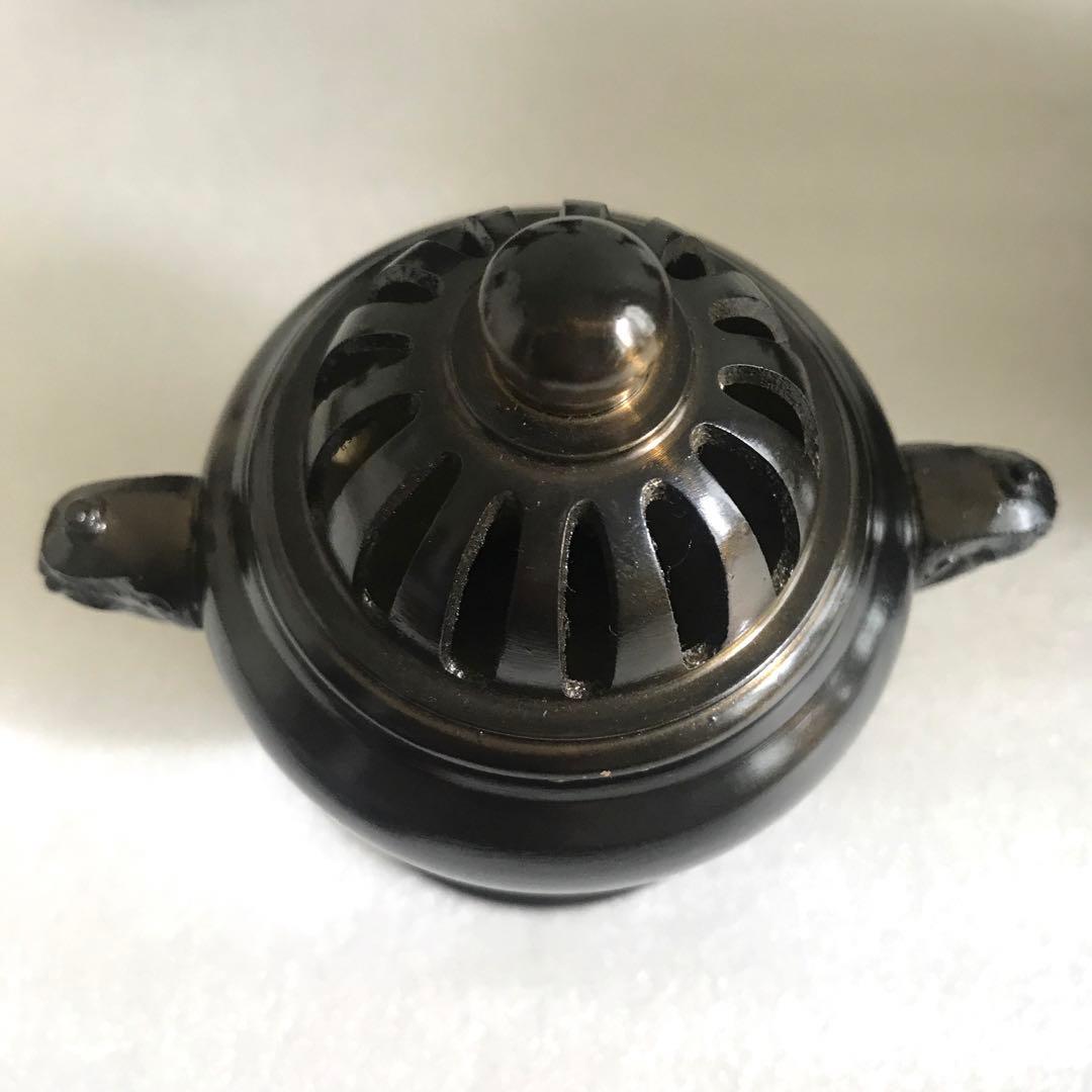 日本製　新品　真鍮製　六具足　4寸　仏具セット　玉香炉　前香炉　花立　火立　香炉