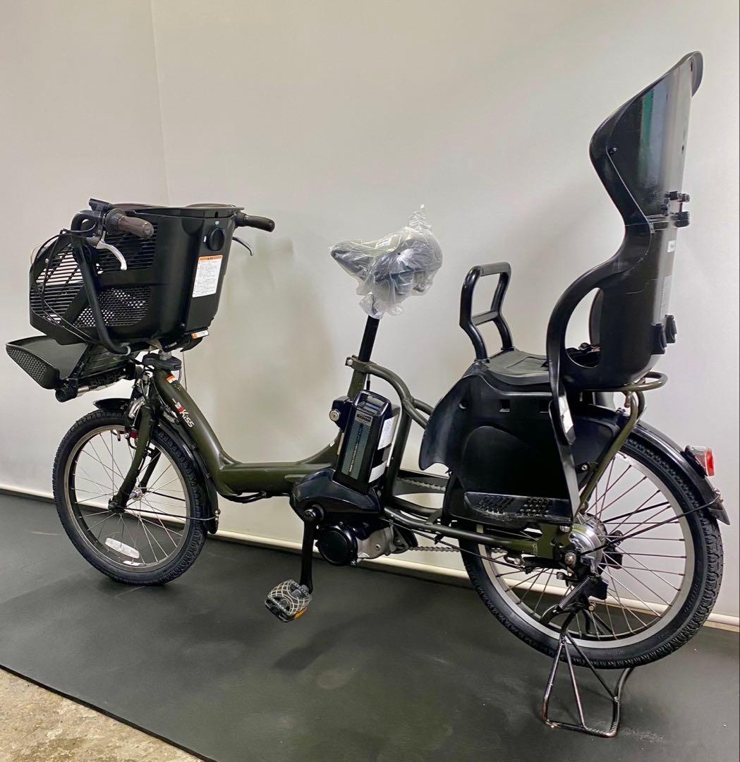 1年保証 ブリヂストン　20インチ　子供乗せ　カーキ色　電動アシスト自転車