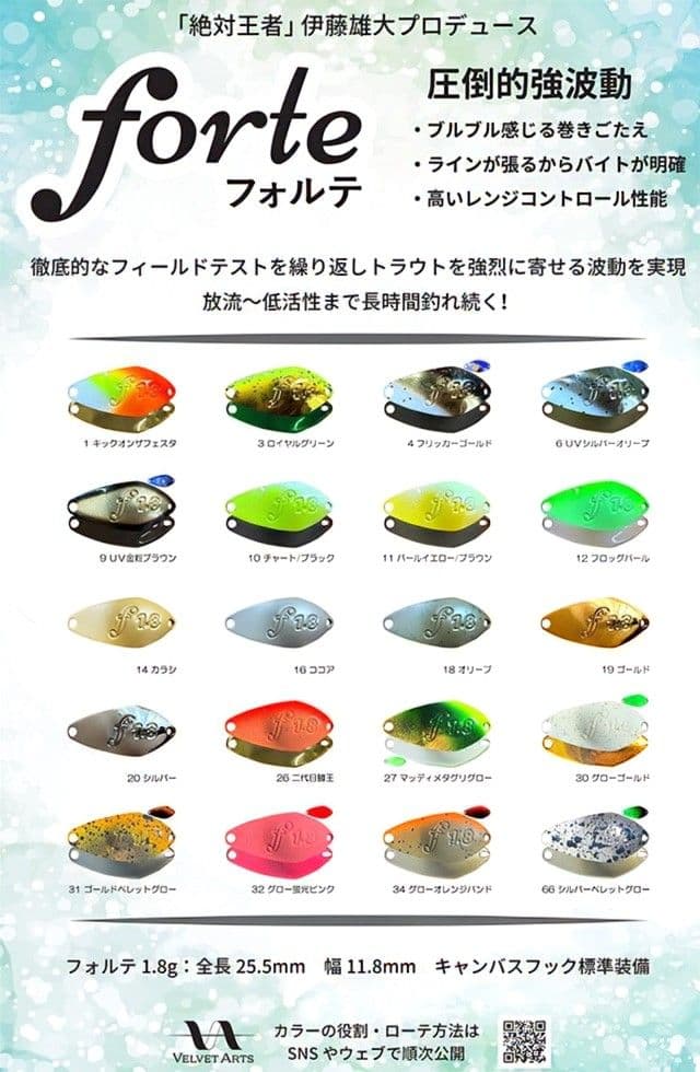 ベルベットアーツ フォルテ 1.8g 6点