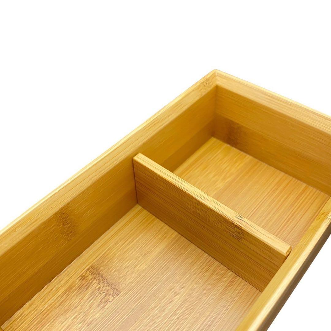 【竹仙】煤竹長方形二段弁当箱 竹製品 お弁当箱