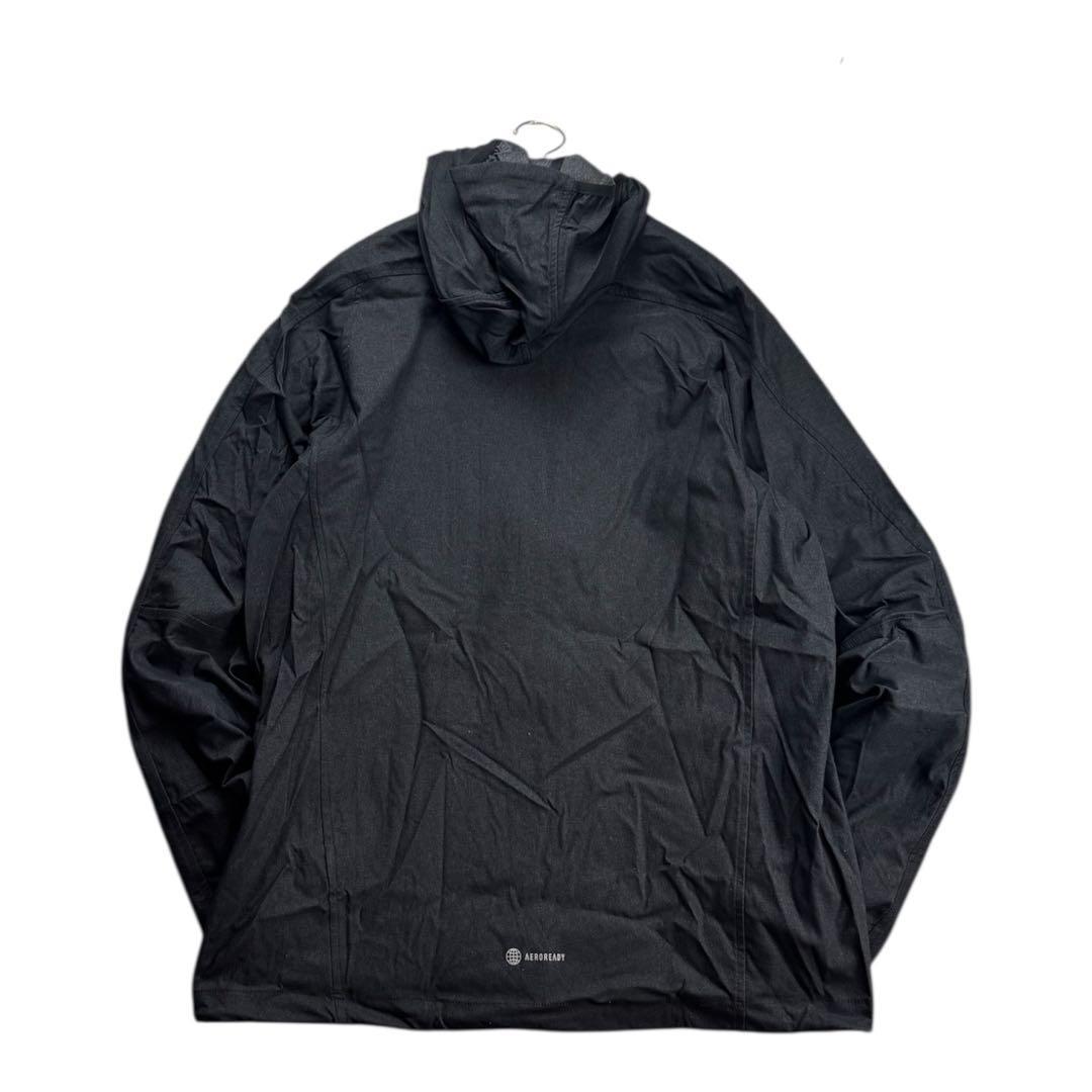 E新品 2XLアディダス adidasデニム風 ウーブン セットアップ 上下 黒