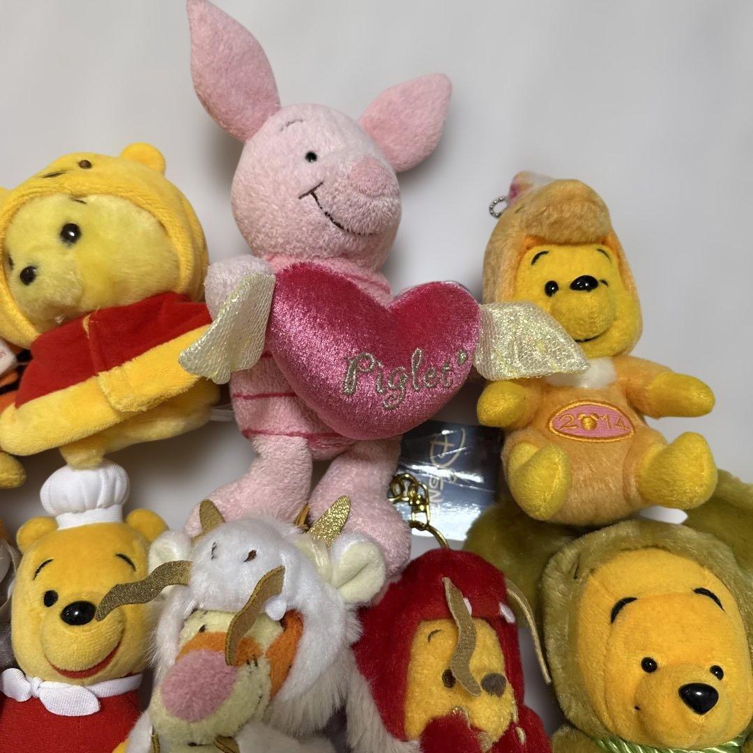 ディズニー　くまのプーさん　マスコット　ぬいぐるみ　セット