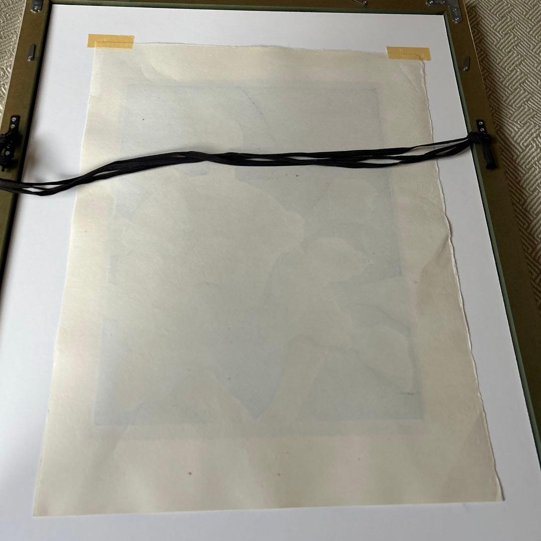 本荘正彦　木版画「記念日」
