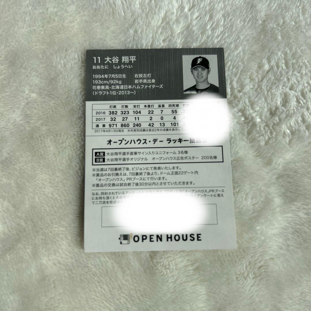 OPENHOUSE 大谷翔平 配布カード