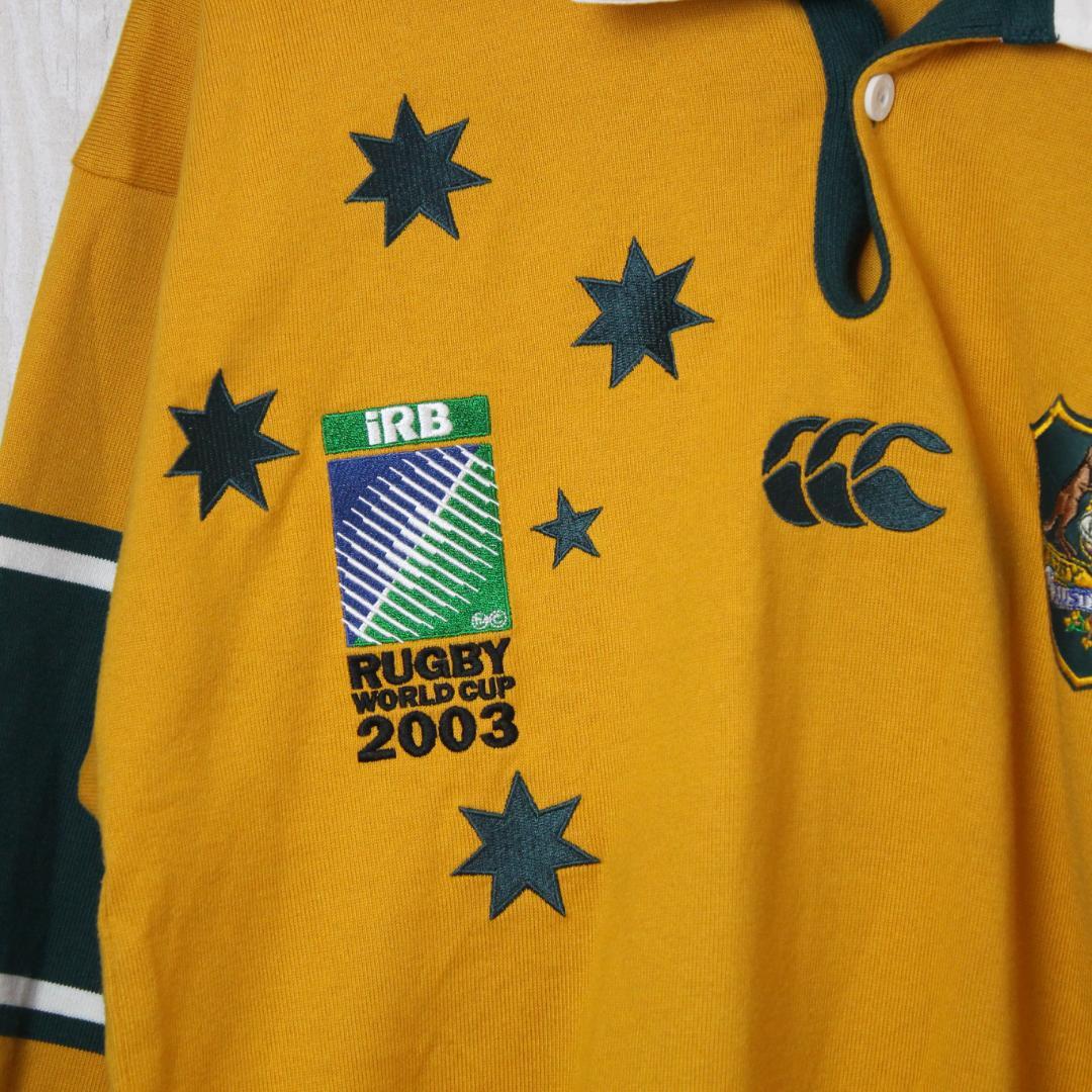 【美品】カンタベリー ラガーシャツ L相当(S) wallabies 2003