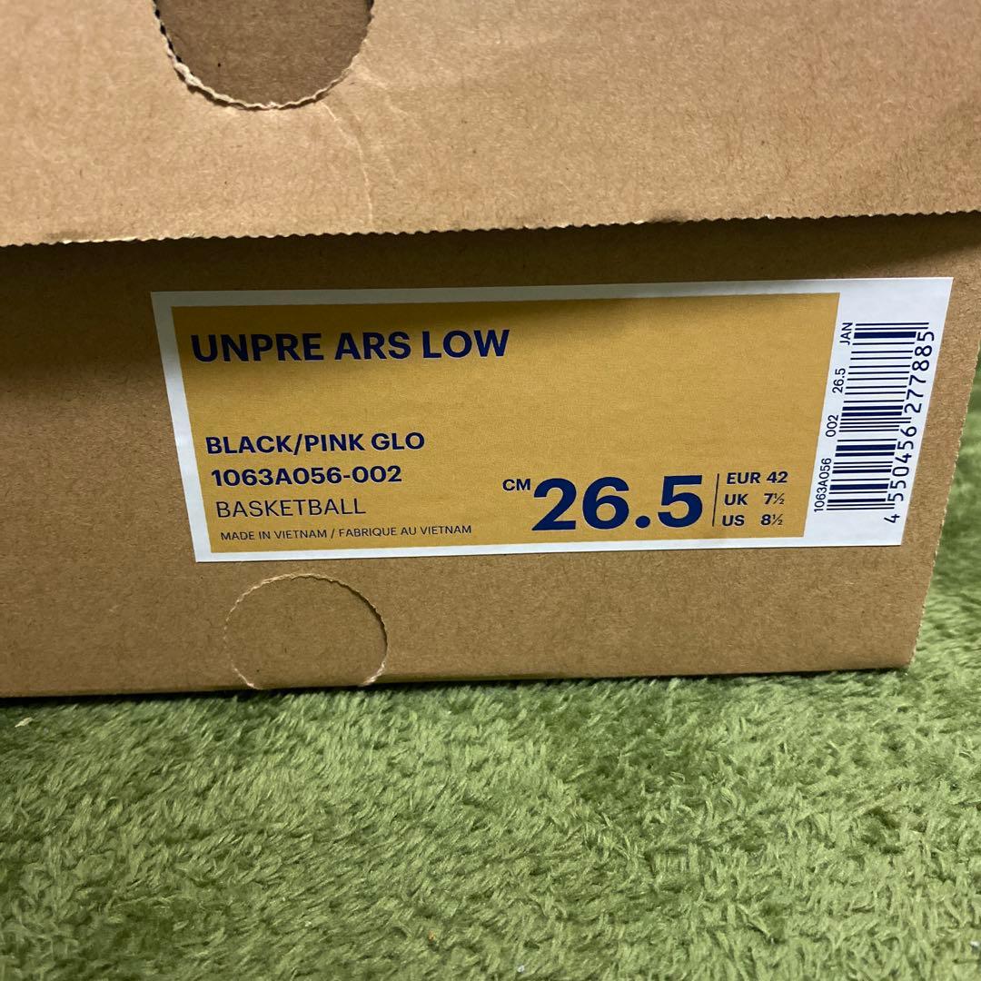 ASICS UNPRE ARS LOW ブラック/ピンクグロー 26.5cm