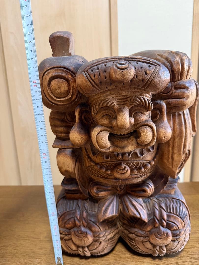 左直身 作 木彫 大黒天像 繊細彫刻 一刀彫 七福神　縁起物 骨董 稀少