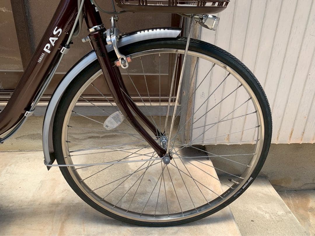 電動自転車　№6392 ヤマハ　パス　26インチ ブラウン
