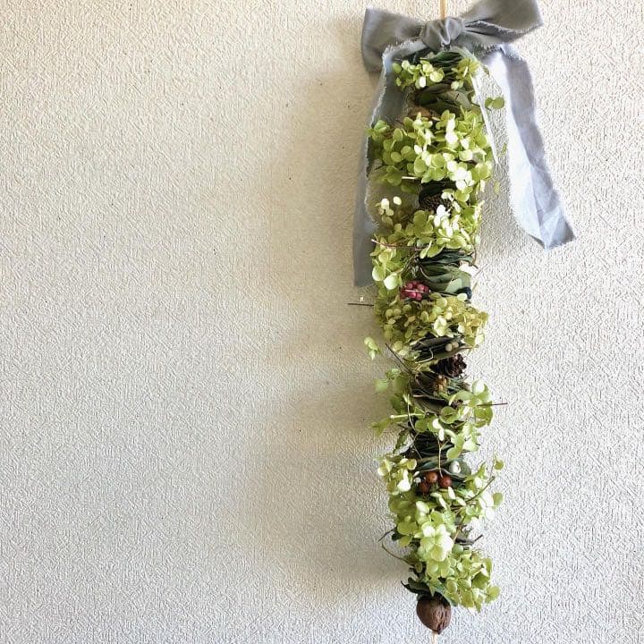 ユーカリ紫陽花ガーランド