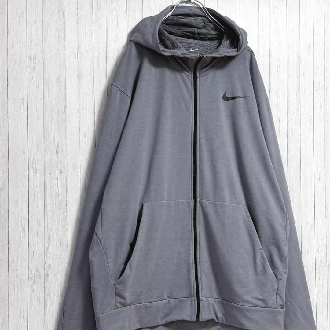 NIKE　ナイキ　パーカー ジップアップ　グレー　ビッグシルエット　XL