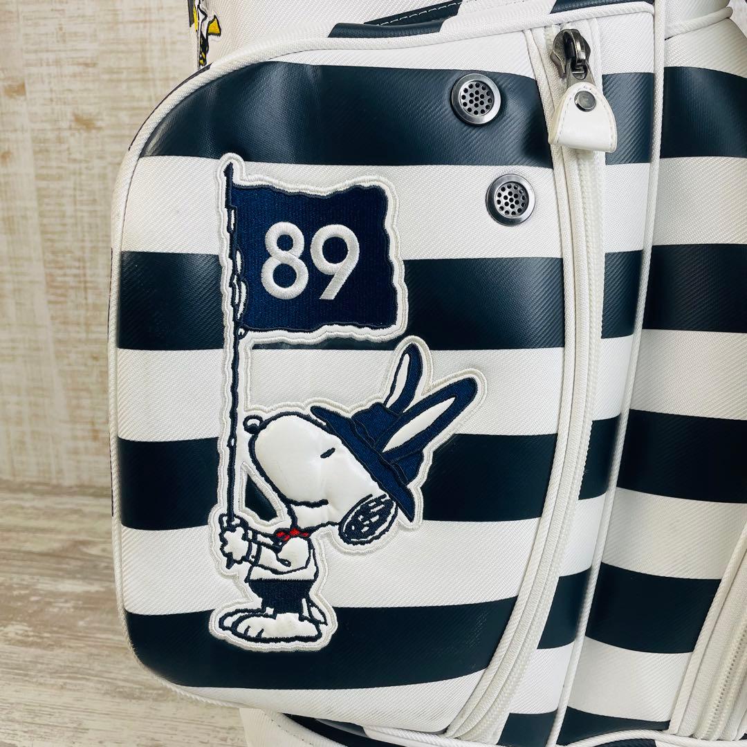 【限定品】パーリーゲイツ×SNOOPY スヌーピー キャディバッグ ボーダー柄