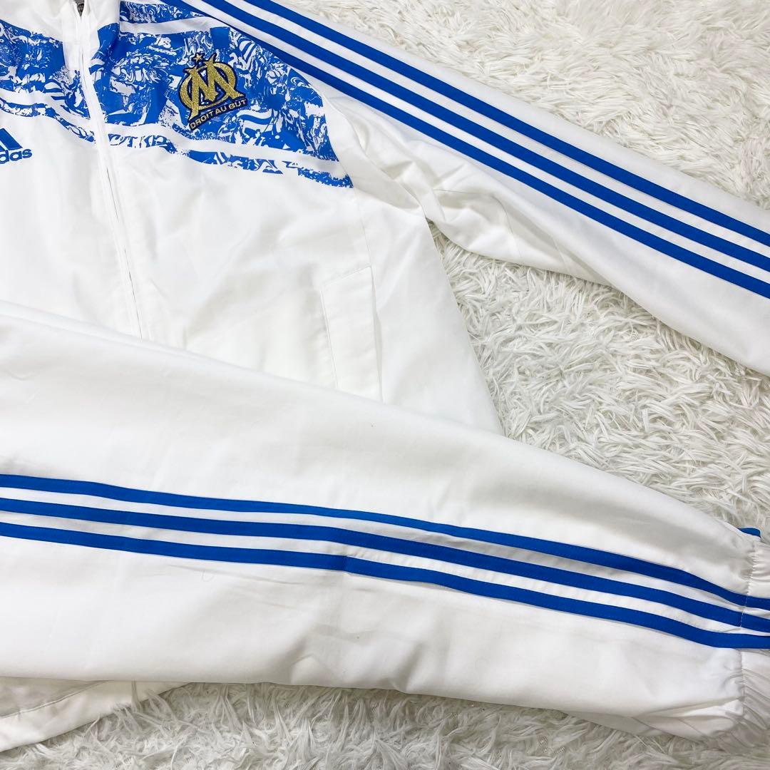 【美品】adidas オリンピックマルセイユ　ジャージセットアップ　金刺繍