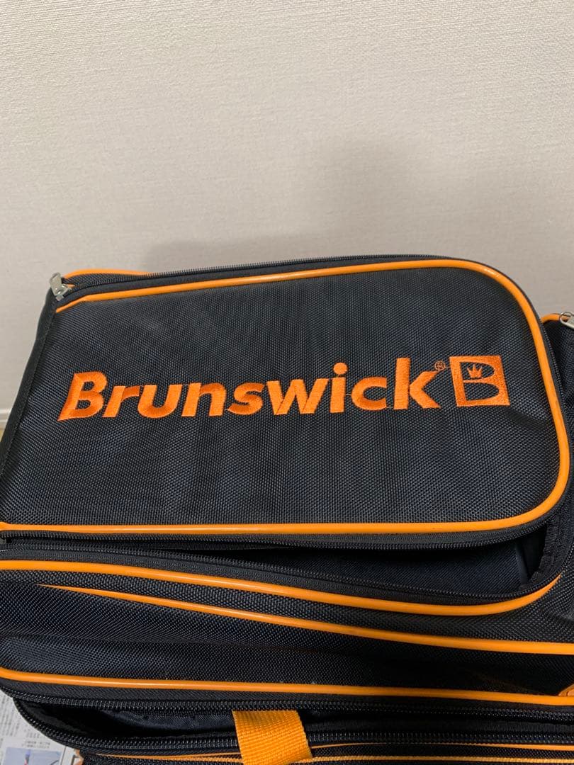 〈送料込み〉Brunswick ボウリング用バッグ ブラック/オレンジ 3個用