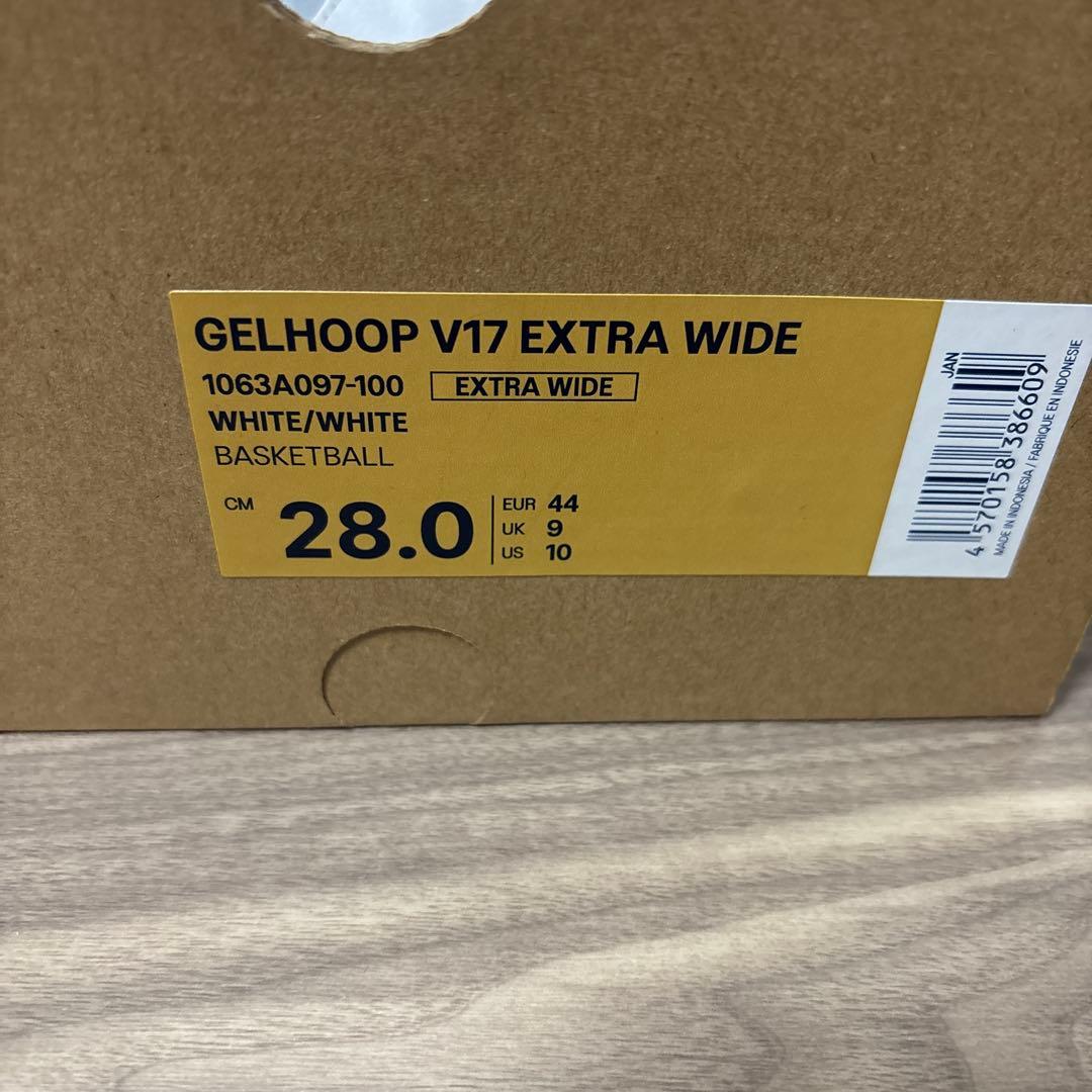 シューズ(男性用) ASICS GELHOOP V17 EXTRA WIDE 28.0cm