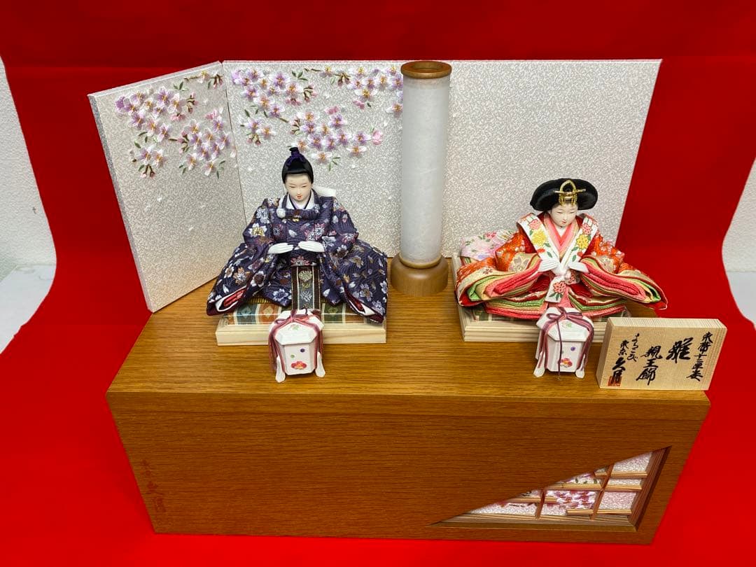 東京久月　雛人形　親王飾り収納セット・サイズ間口約４５×奥行約２２×高さ約３７㎝