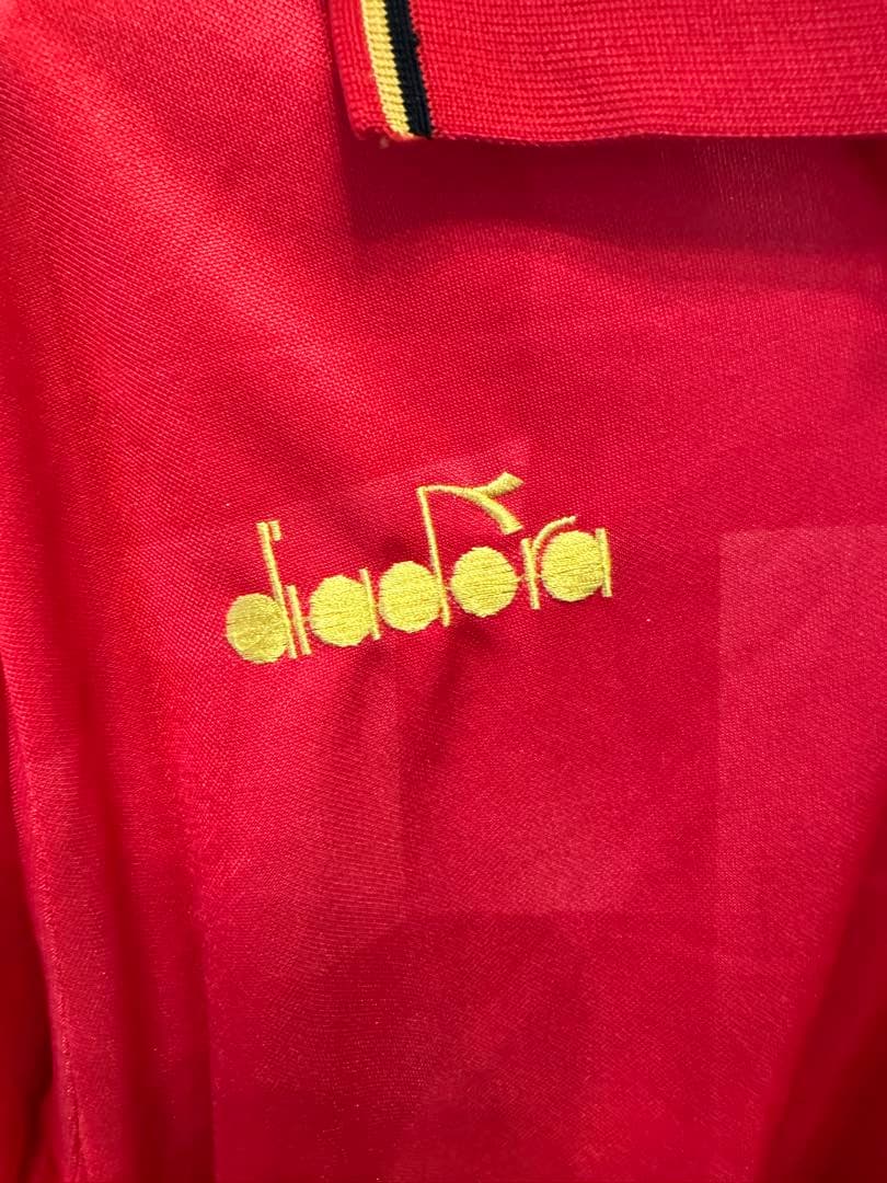 90sディアドラ　ヴィンテージサッカーシャツ　長袖ベルギー代表モデル