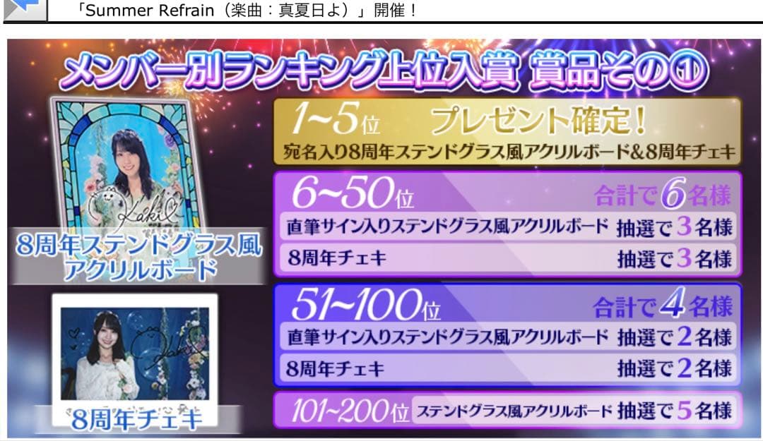 乃木フェス 遠藤さくら 直筆サイン入り ステンドグラス風アクリルボード 証明書付