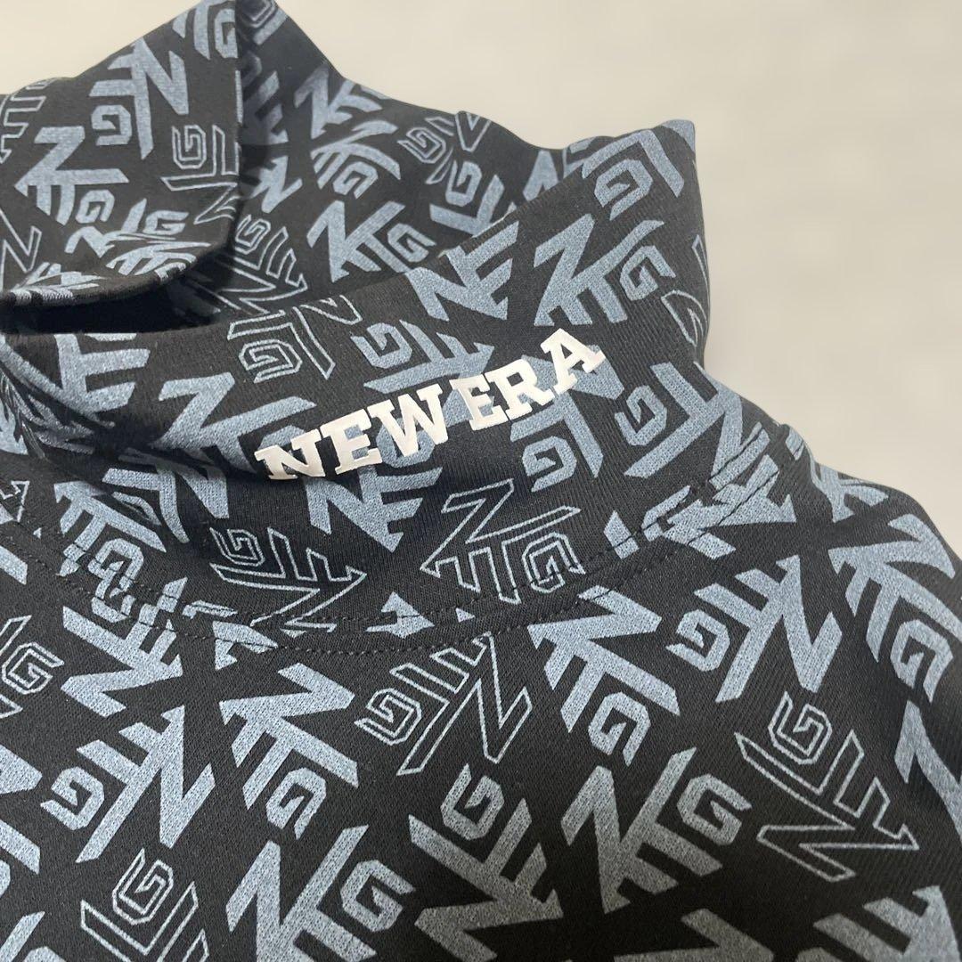 美品 NEW ERA GOLF ニューエラ 長袖モックネックシャツ M 総柄