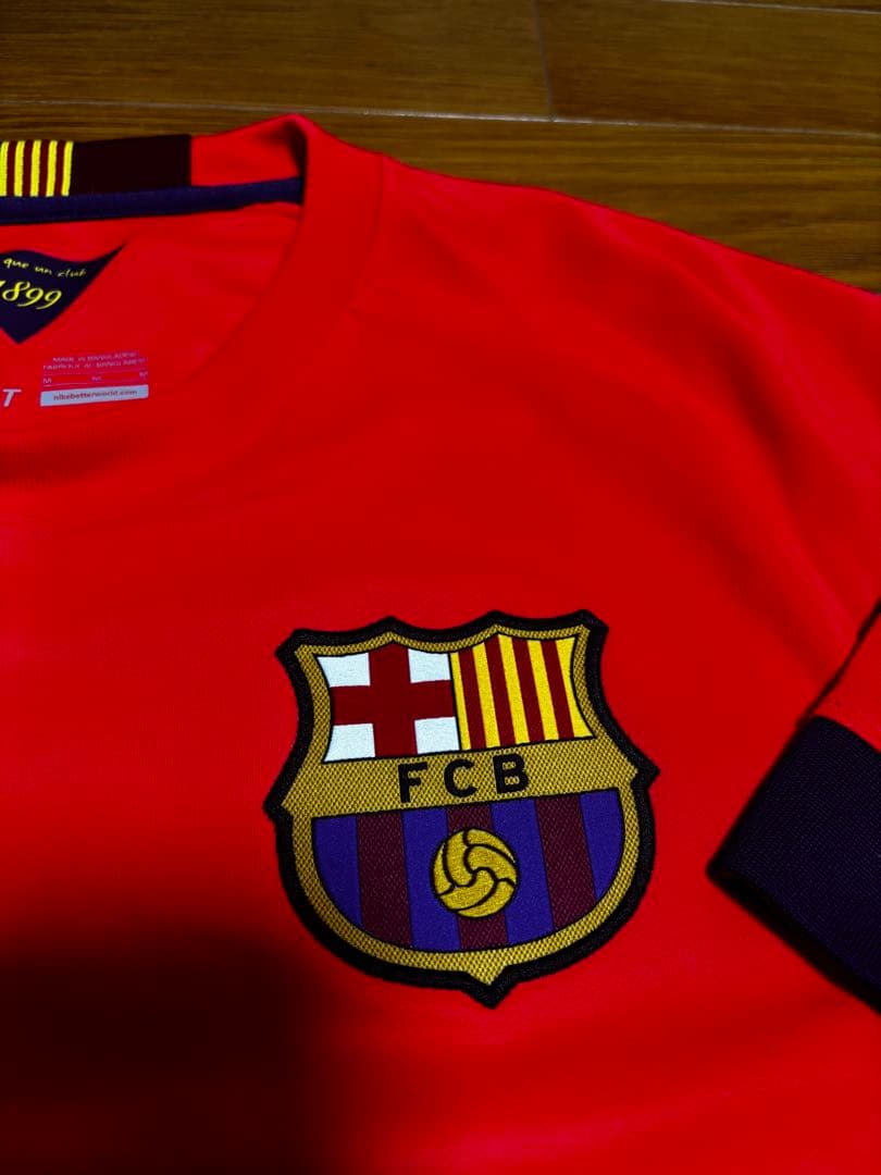 【美品】ネイマール サイン入りFC Barcelona オレンジ ユニフォーム