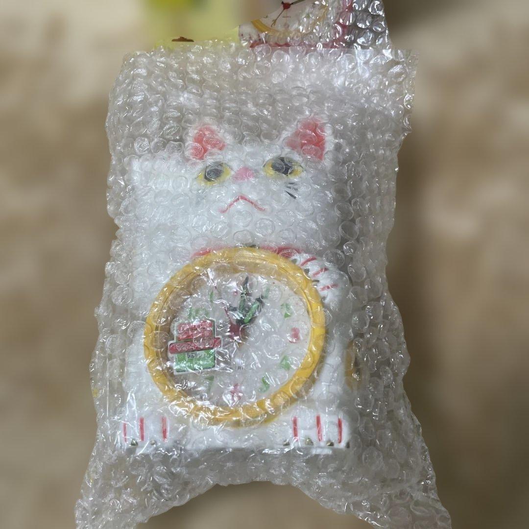 【新品未使用】マルマンmaruman 招き猫　マネキネコ　目覚まし時計　からくり